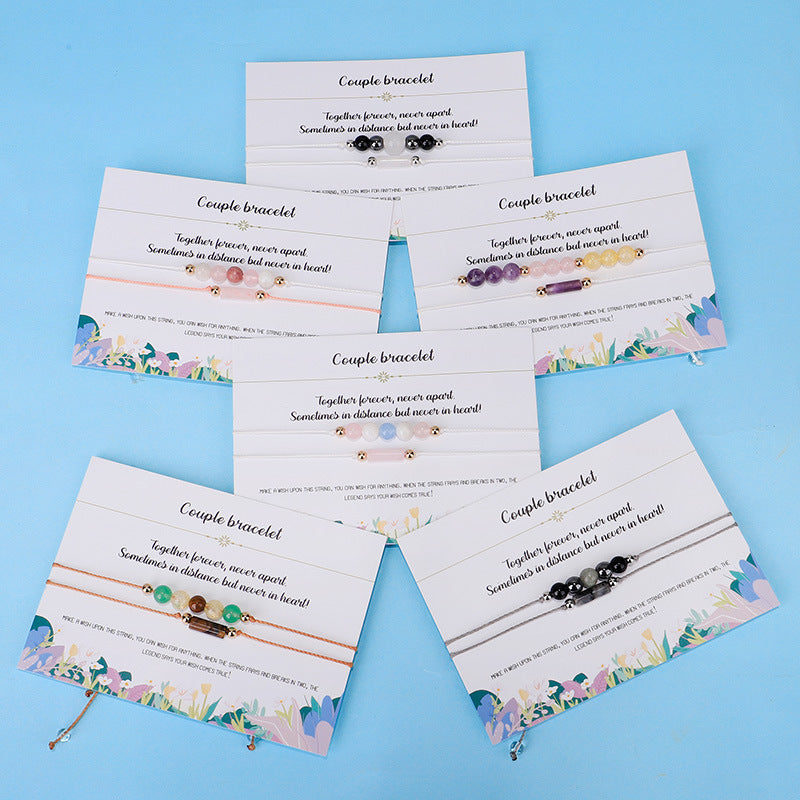 Wholesale Amethyst Tiger Eye Pillar Stone Moonstone Crystal Bracelet